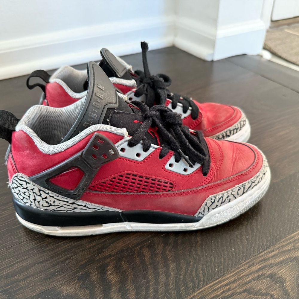 Nike Red and Black Sneakers with Elephant Print